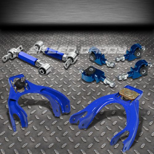 Blue front+rear camber control+adjuster suspension kit 92-95 civic eg/ek/ej/dc