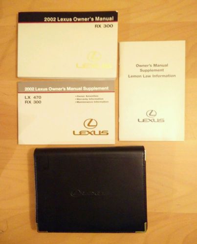 2002 02 lexus rx300 owners manual with case great condition #299