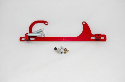 Aed carburetor 4150 morse billet throttle linkage &amp; spring bracket red