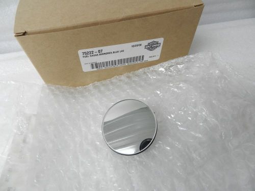 New original harley mirror blue fuel gauge led nos 75222-07