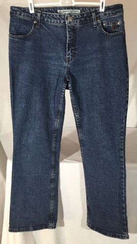 Harley davidson genuine motorclothes boot cut jeans womens 14 p 30&#034; inseam biker