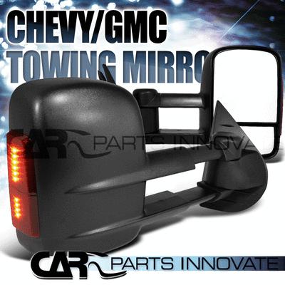 07-12 chevy silverado gmc sierra towing side mirrors power heated+led signal