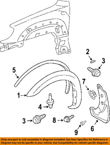 Toyota oem 7569635080 fender-flare pad