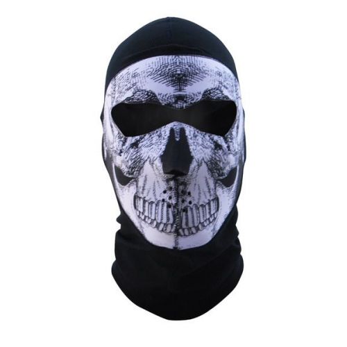 Zan headgear balaclava extreme full mask coolmax black and white skull