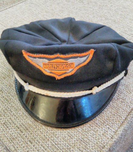 No reserve vintage harley davidson road captain&#039;s hat size 7 1/2 no reserve!!