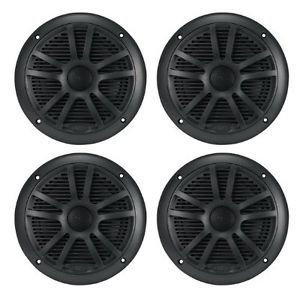 4 new boss mr6b 6.5&#034; dual cone 360w black marine boat car audio speakers 2 pairs