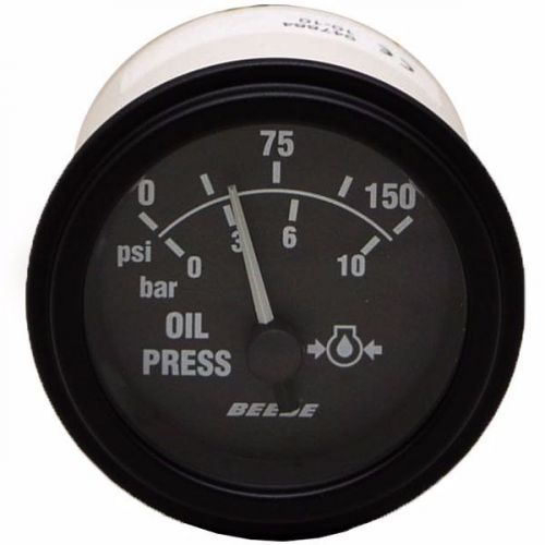 Beede 947884 black 2 inch 150 psi illuminated oil pressure gauge
