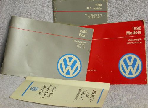 1 - set of owner&#039;s manual literature for 1990 volkswagon vw fox usa model