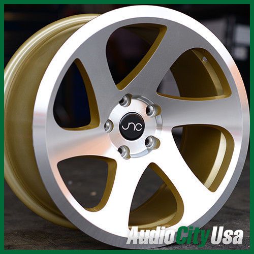 18x8.5/9.5 jnc 032 gold machine 5-114 et+35/+30 fit eclipse galant lancer evol