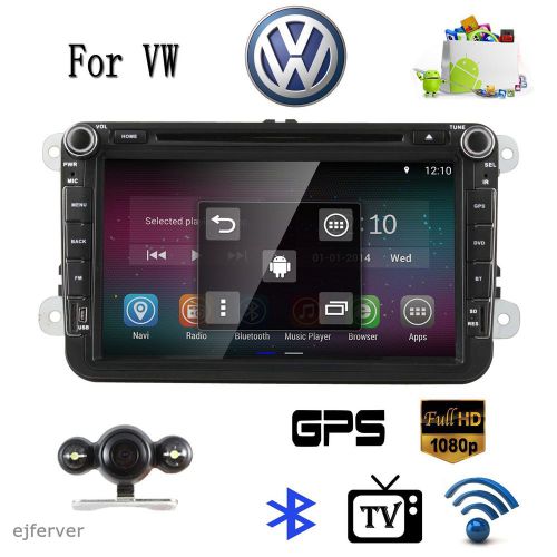 Android 4.4 hd 8&#034; car dvd player capacitive gps navi for vw golf jetta polo+cam