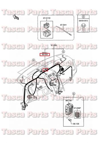 New oem dashboard wiring harness antenna feeder w/ navigation 2007-12 mazda cx-9