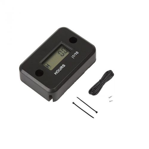 Hot waterproof lcd motorcycle hour meter black marine boat dirt quad bike