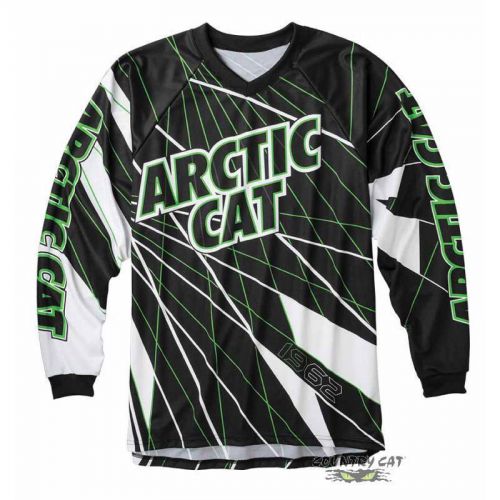 Arctic cat youth arctic cat snowmobile &amp; atv jersey - black / green - 5253-09_