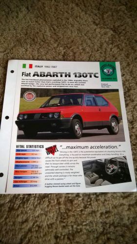 1985 fiat abarth 130tc original imp brochure 85 82-87