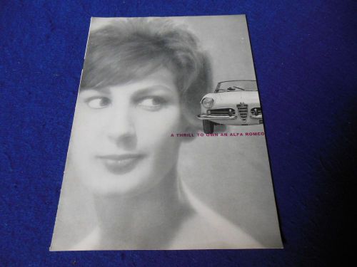 Original 1960-1961 alfa romeo giulietta prestige brochure