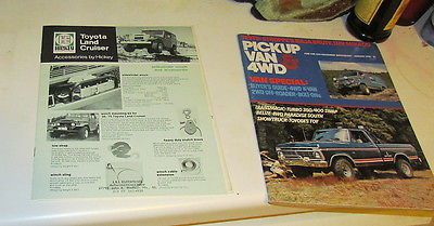 1975 toyota land crusier 4wd acessories catalog + price list &amp; 1975 4wd magazine