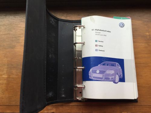 08 2008 vw oem volkswagen passat sedan owners manual notebook handbook