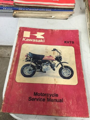 1979 kawasaki kv75 motorcycle service repair shop manual stained worn factory 79