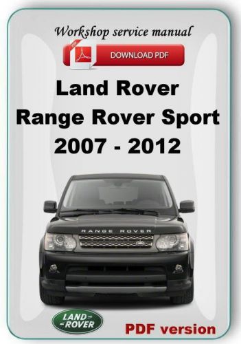 Landrover range rover sport 2007 2008 2009 2010 2011 2012 factory service manual