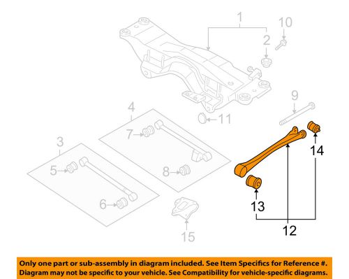 Subaru oem 2003 impreza rear suspension-trailing arm 20270aa080