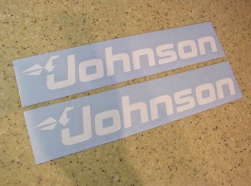 Johnson outboard motor decals 2-pak die-cut free ship + free fish decal!