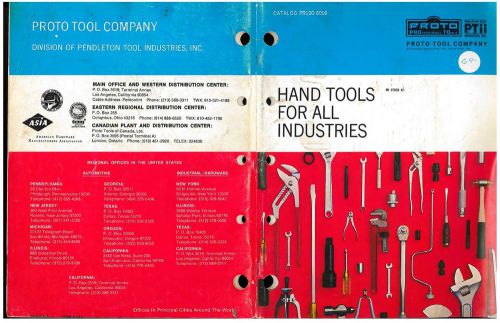 Antique garage shop 73? 1973?  proto tools manual catalog