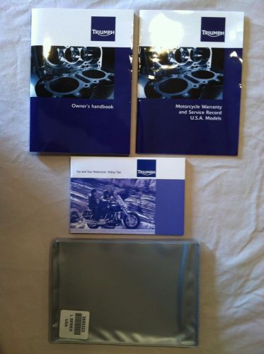 Triumph owners handbook manual delivery packet oem warranty &amp; service record