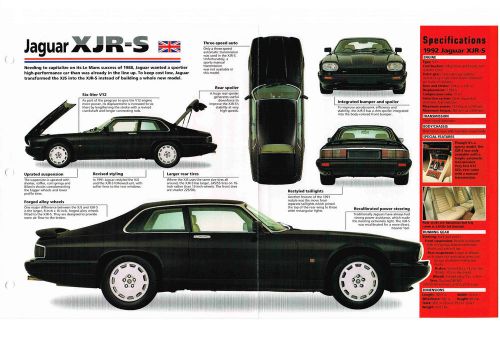 1991 / 1992 / 1993 jaguar xjr-s imp brochure