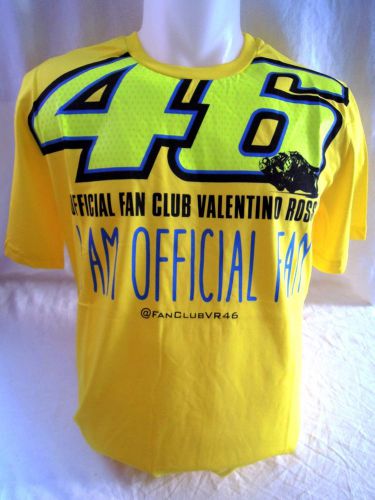 Valentino rossi vr46 official fanclub tshirt yellow 100% cotton kids children