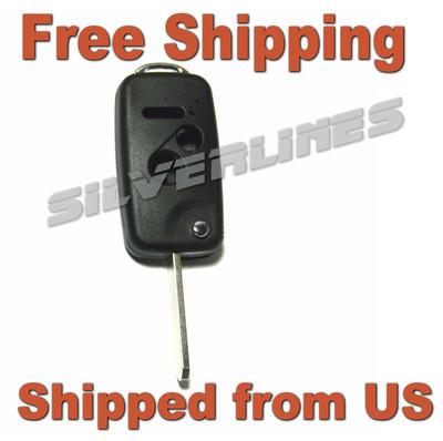 Honda insight civic lx remote keyless entry fob flip key shell 3 buttons - h3f