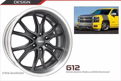 Budnik g12 billet wheels 6 lug 22&#034; inch (set of 4) silverado/tahoe