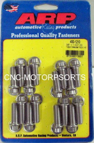 Arp header bolt kit 400-1210 universal 5/16 wrench 3/8 size 1.000 uhl qty 16