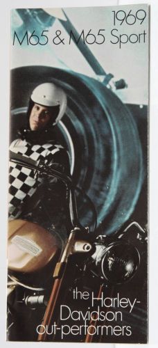 Genuine - 1969 harley davidson m65 m65 s sport dealer&#039;s sales brochure pamphlet