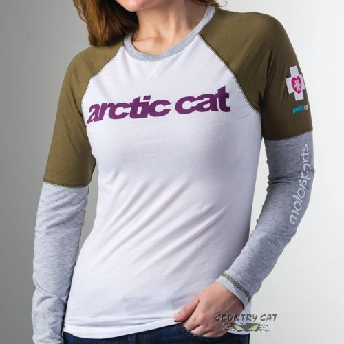 Arctic cat junior&#039;s motorsports long sleeve t shirt - white - 5263-78_