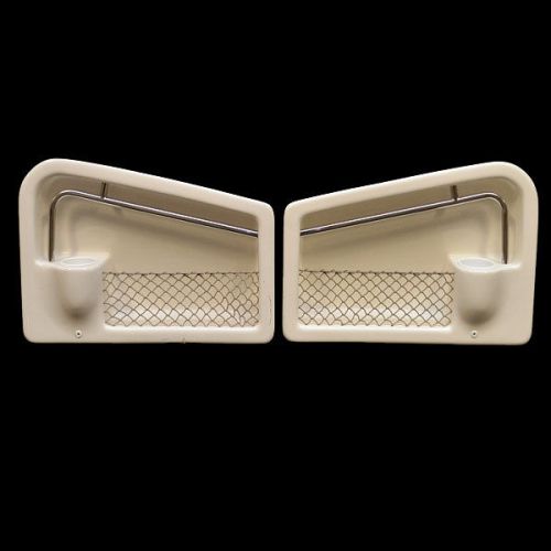 Custom off white 27 1/4 x 18 x 6 1/2 inch plastic boat side storage  panel