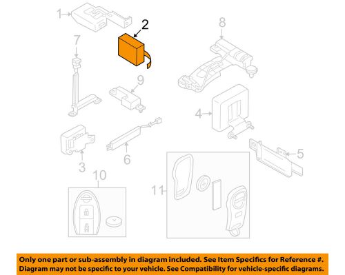 Nissan oem 2007 versa keyless entry-control module 285e0em30b