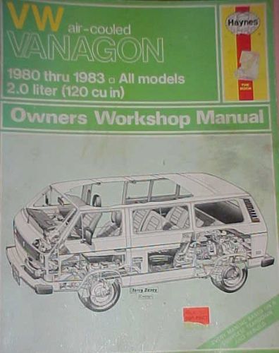 Lot of 3 vw volkswagen manuals haynes 1980-83 vanagon bus handbook beetle bug