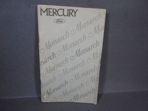 Vintage 1975 first printing ford motor co. auto mercury monarch owner&#039;s manual