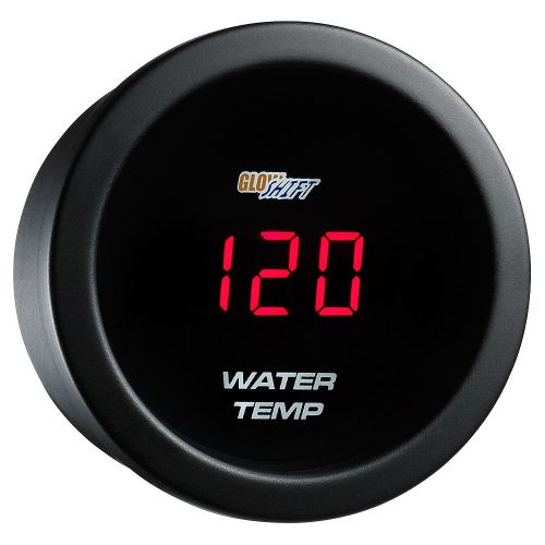 52mm glowshift water temperature °f gauge meter w. red digital led readout