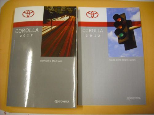 2012 toyota corolla  owners manual &amp; quick ref