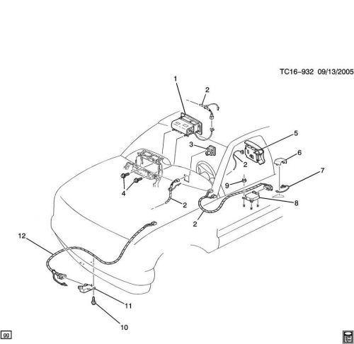 Gm oem supplemental restraint system-sdm module 12246820