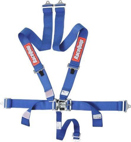 Racequip 711021 blue sfi 16.1 latch and link 5-point safety harness set with ind