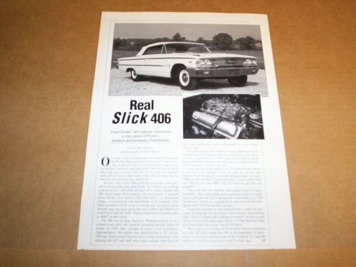 63 1963 ford galaxie 500 xl 406 3x2 405hp convertible magazine article