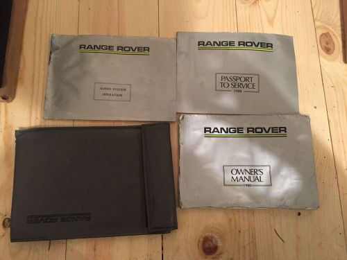 1988 land rover range rover owners manual set