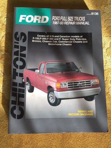 Ford full size trucks 1987-93 repair manual