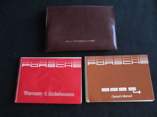 1988 porsche 928s4 owner&#039;s manual original 928 s4 us driver&#039;s &amp; service book set