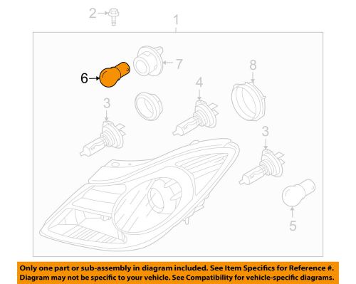 Hyundai oem 13-15 elantra-headlamp bulb 1864955009s