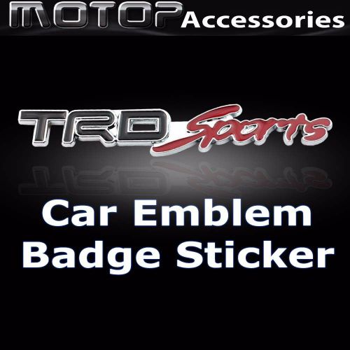 3d metal racing front trd sports badge emblem sticker decal self adhesive