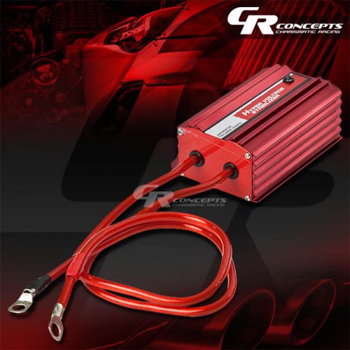 Universal hi efficiency compact battery voltage stabilizer aluminum red case