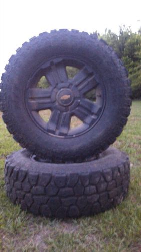 Cooper mud claw tires &amp; chevrolet wheels rims mt lt275/70r18 set of 4
